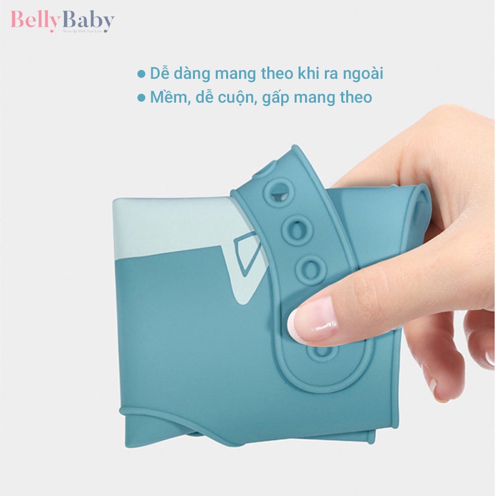 Yếm ăn dặm, Yếm ăn dặm cho bé Belly Baby cao cấp có máng chống thấm tiện dụng