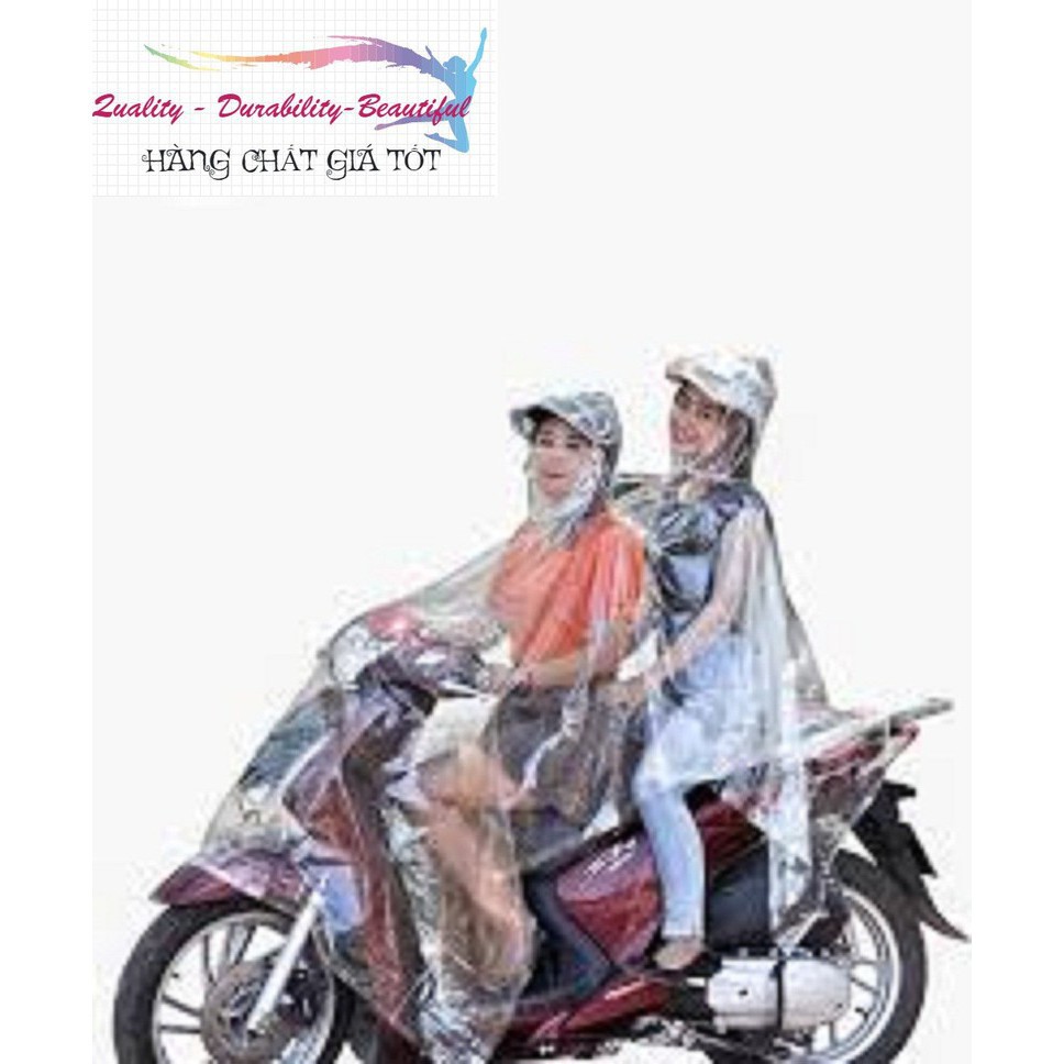 Áo mưa trong suốt 2 đầu