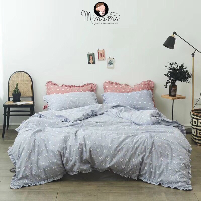 Bộ Vỏ Chăn Ga Gối Lụa Silk Linen Minamo - B08 Cao Cấp, Mềm Như Đũi, Mượt Như Lụa - Bảo Hành Chính Hãng Minamo