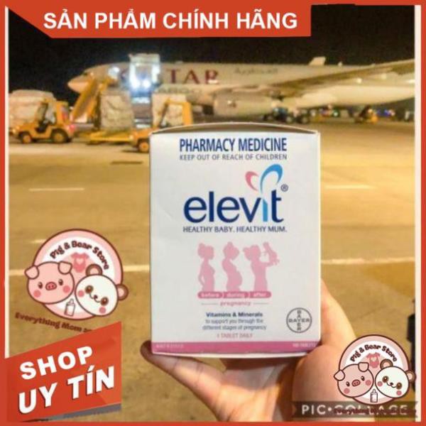 ( Chuẩn air- elevit mẫu mới ) Vitamin bầu, bộ tứ siêu đẳng bầu Elevit, Sắt, DHA, Canxi D3