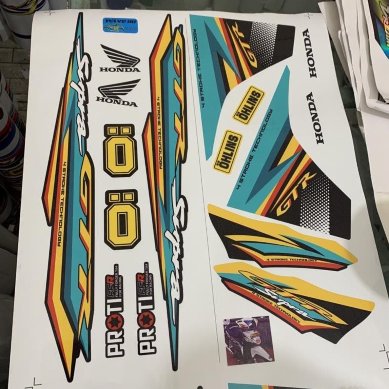 ( Ảnh Thật ) Tem Chế Wave 110 GTR 916049 Cán 3 Lớp Chống Phai