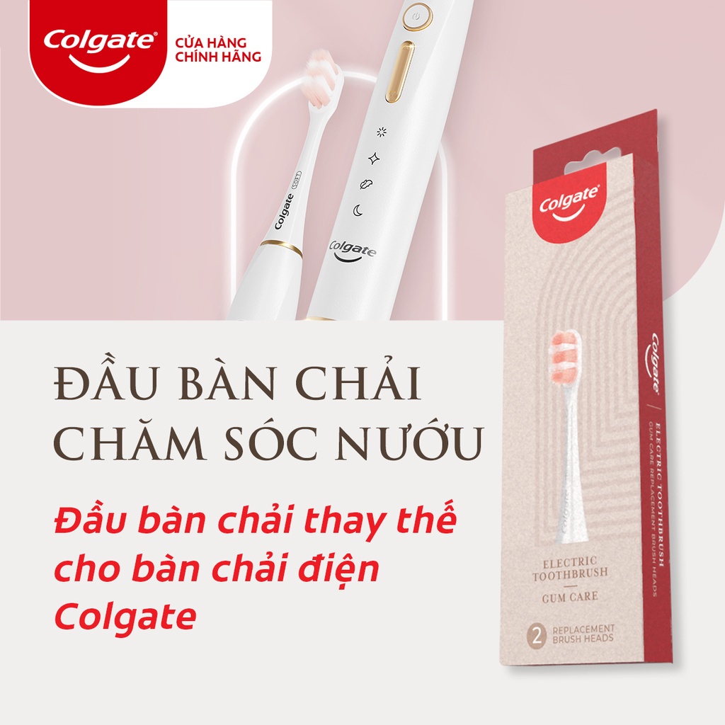 Bàn chải điện Colgate trắng sáng với 33 chế độ chăm sóc + Đầu thay