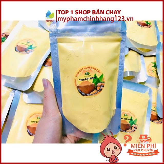 Gói 100gr TINH BỘT NGHỆ nguyên chất đắp mặt , dưỡng da