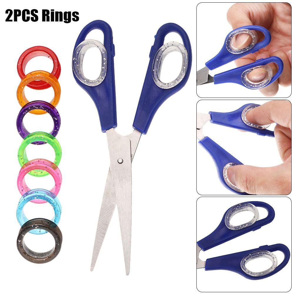 KRNY Set 2 Vòng Silicone Nhiều Màu Sắc Chuyên Dụng Cho Kéo Cắt Tỉa