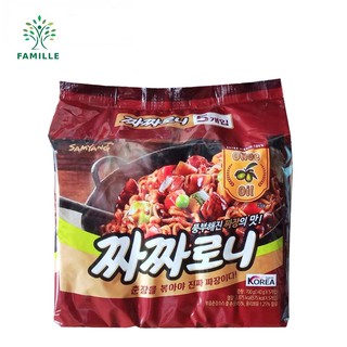 Combo 5 Gói Mì Trộn Tương Đen Samyang Vị Olive - Hàn Quốc