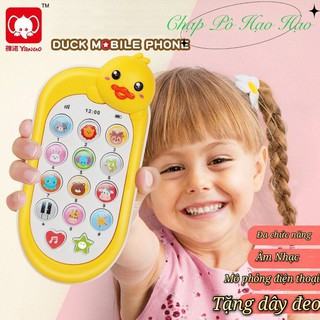 ĐỒ CHƠI ĐIỆN THOẠI IPHONE VỊT VÀNG (KÈM ÂM THANH VÀ ÁNH SÁNG)