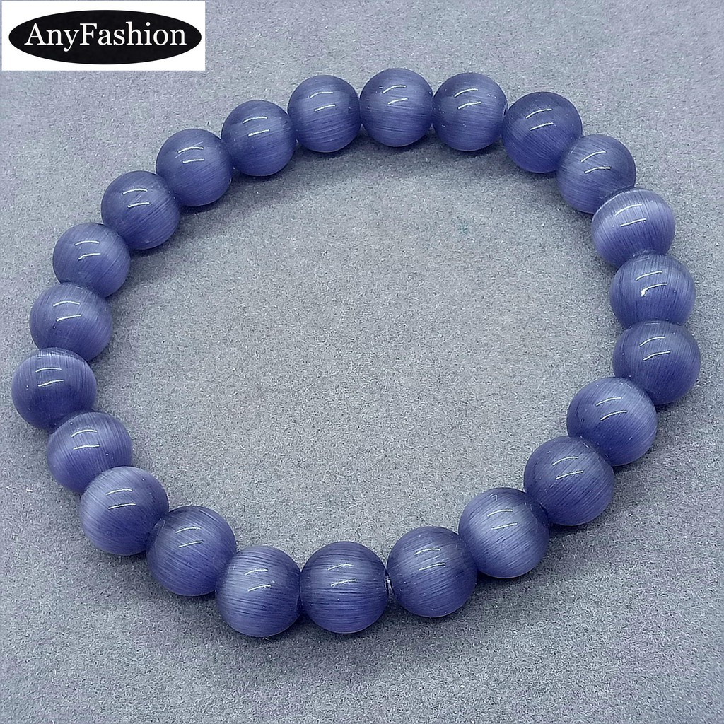 Vòng Tay May Mắn Hình Đôi Mắt Màu Tím 6-12mm