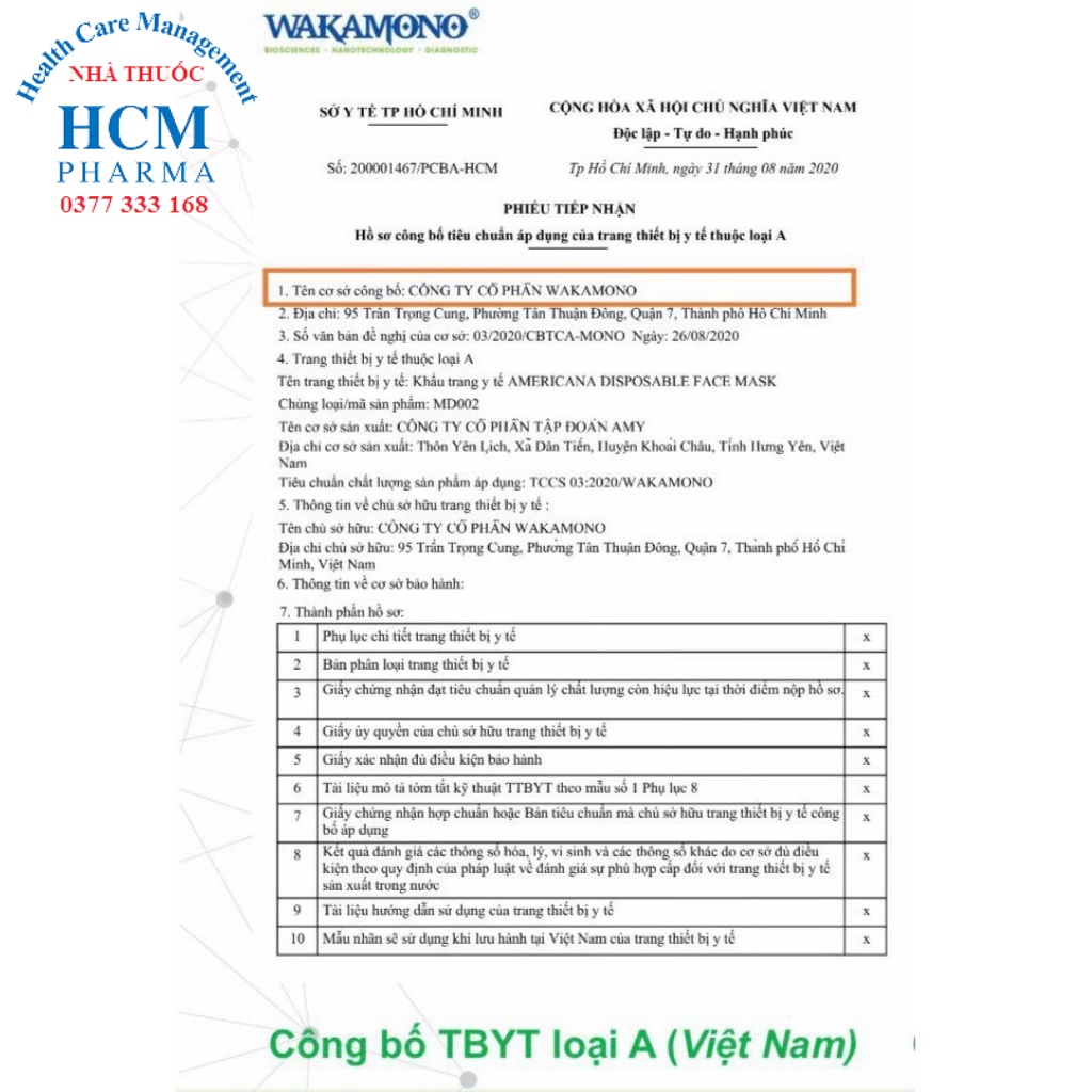 Khẩu trang y tế cho bé trẻ em Wakamono Việt Nam chính hãng 4 lớp màu trắng kháng khuẩn cao cấp hộp 10 cái HCM19