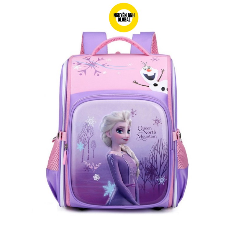 Ba lô hộp hình Elsa mẫu mới nhất 2021 cho bé gái học cấp 1-hình in nổi 3D rất đẹp