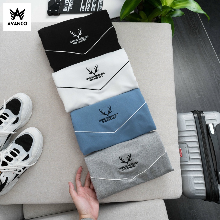 Áo sweater nam nỉ dài tay Deer hoạ tiết thêu, phối viền sang trọng, form vừa mặc cực đẹp AVANCO