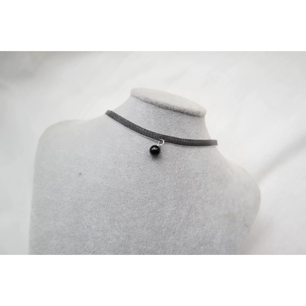 Vòng Cổ Choker Ren Màu Đen Đính Ngọc Trai Phong Cách retro Thời Trang Xuân Hè Cho Nữ