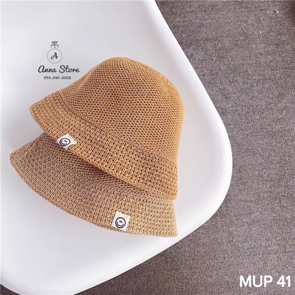 MUP 41 : Mũ cói mềm cho bé vòng đầu 52-54cm