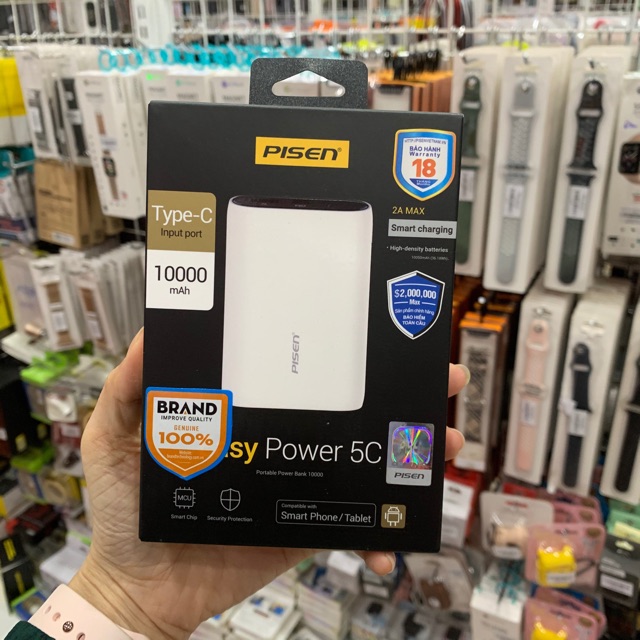 Pin Dự Phòng Easy Power 5C 10000mAh (Type-C, 2A Smart)