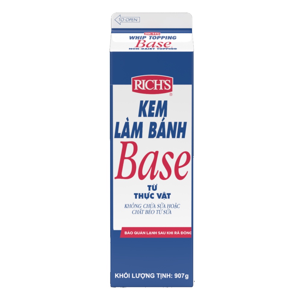 Kem topping base Rich hộp 907g