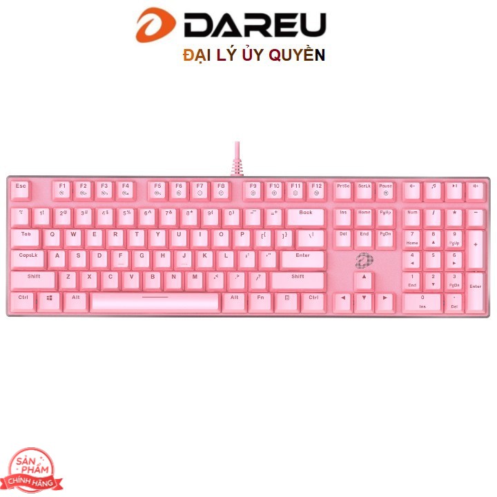 Bàn phím cơ Gaming DAREU EK810 Pink (MULTI-LED, Blue/ Brown/ Red D switch) - EK810 màu hồng