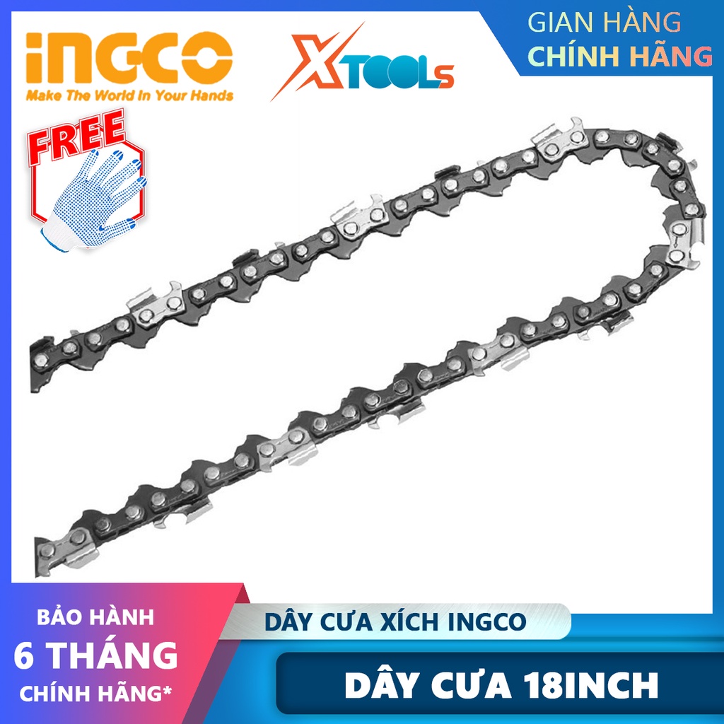 Dây cưa xích INGCO AGSC51801| xích máy cưa 18'', đóng gói vỉ nhựa kép, thích hợp sử dụng cho máy cưa xích GCS5451811