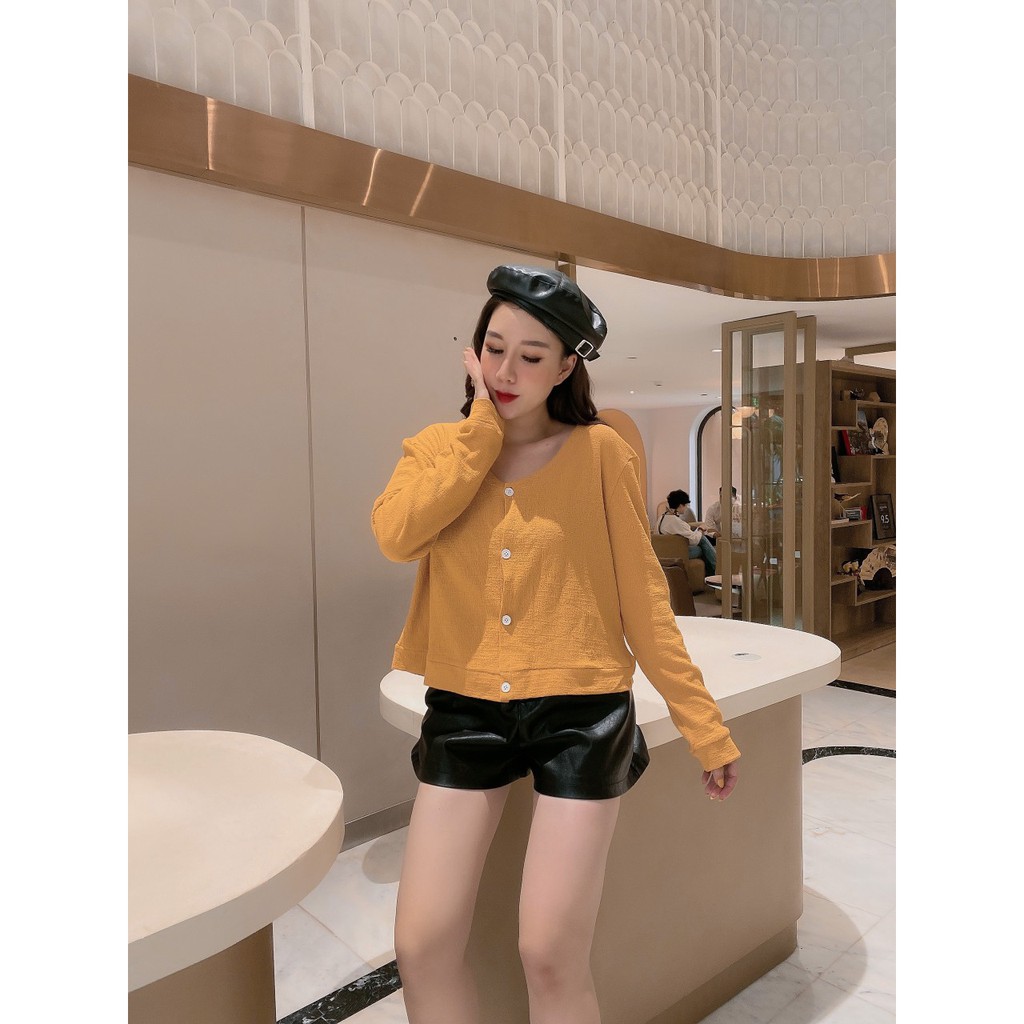 [ Mã FAMAYWA2 giảm 10K đơn 50K] Áo khoác cadigan mỏng mở cúc cổ v điệu đà | BigBuy360 - bigbuy360.vn