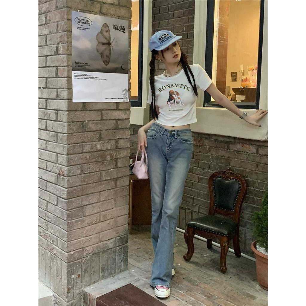 Áo Thun Cộc Tay Cổ Tròn In Hình Con Chó 62653