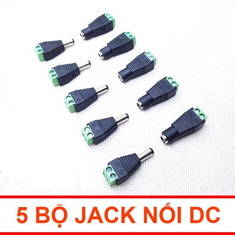 5 bộ jack dc nối nguồn đực cái