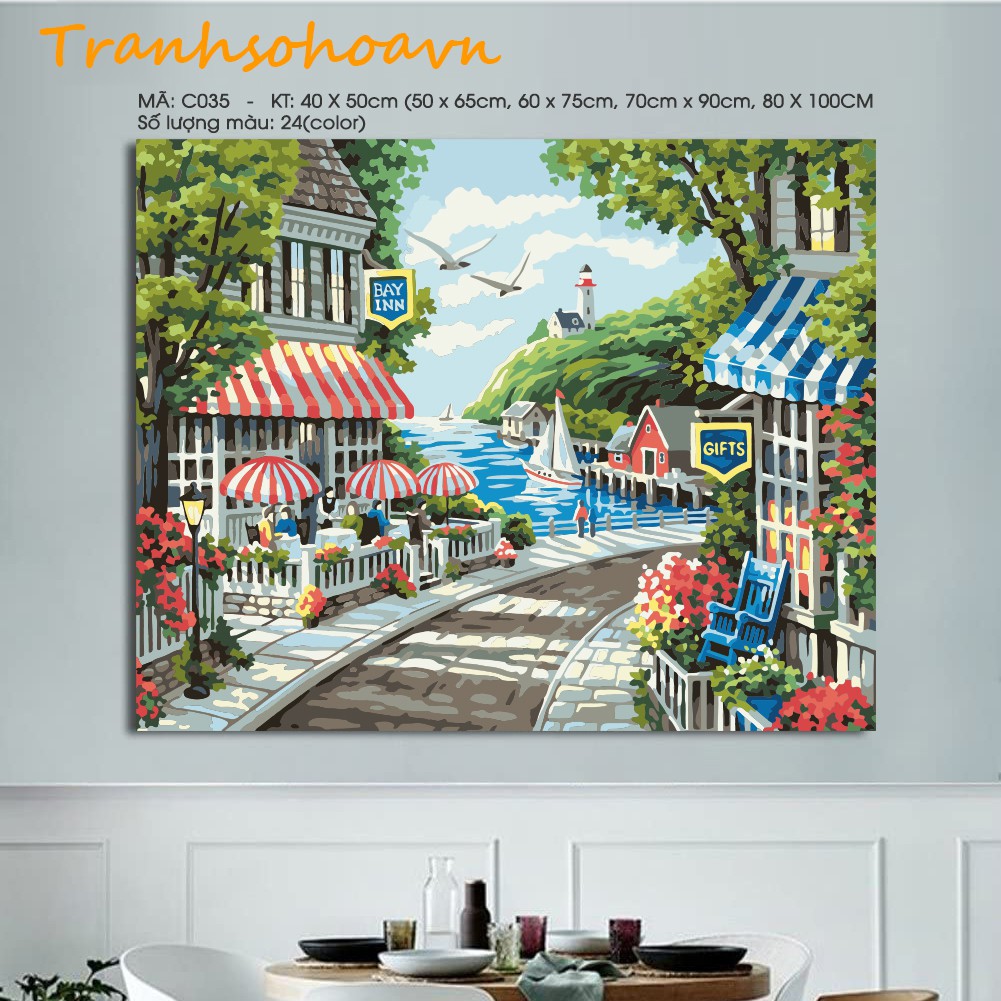 Tranh Sơn Dầu Số Hóa Phong Cảnh Tranhsohoavn Tự Tô Màu Treo Tường Ý Nghĩa Hàng Có Sẵn | BigBuy360 - bigbuy360.vn