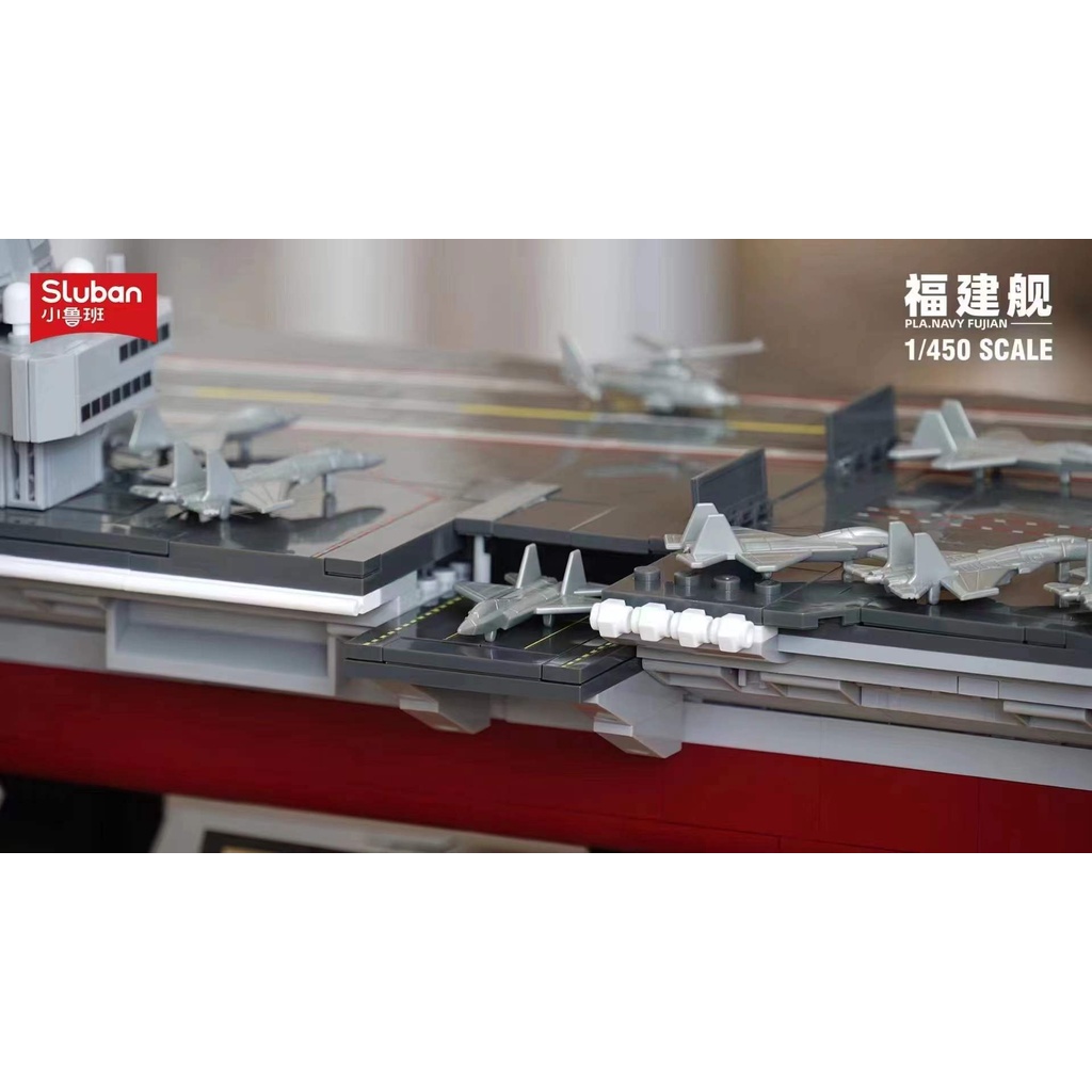 Đồ chơi Lắp ráp mô hình Sluban M38-B1188 PLA.NAVY FUJIAN Aircraft Carrier 1/450 tàu sân bay
