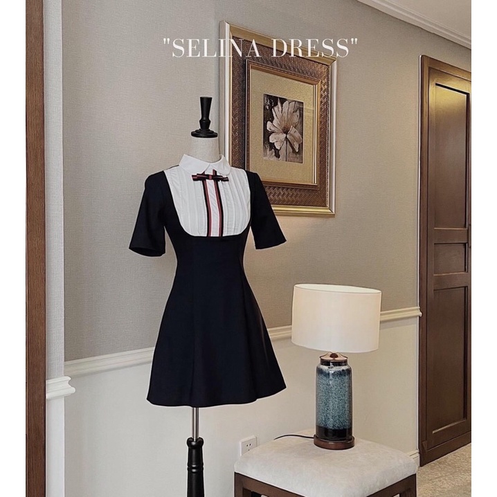 Đầm đen viền gucci