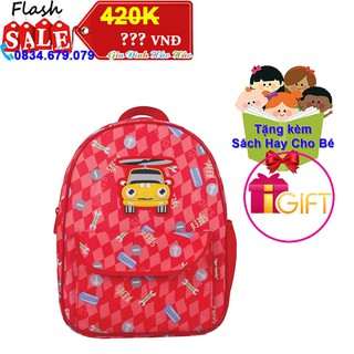 [SALE SINH NHẬT 9] BALO TRẺ EM CHỐNG LỆCH VAI TIGER HÌNH ÔTÔ - CHO BÉ DƯỚI 6 TUỔI - TẶNG KÈM QUÀ