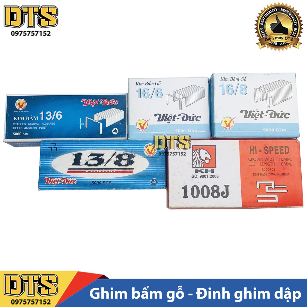 Hộp 5000 ghim bấm gỗ chuyên nghiệp, đinh ghim dập gỗ 13/6, 13/8, 16/6, 1008J