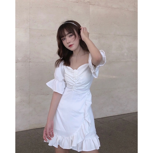 Đầm suzy + tăng HỘP QUÀ _ đầm mặc trễ vai hoặc cổ vuông hot hit | BigBuy360 - bigbuy360.vn