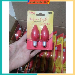 Bộ 2 bóng đèn led quả nhót, đèn thờ okas qn1.