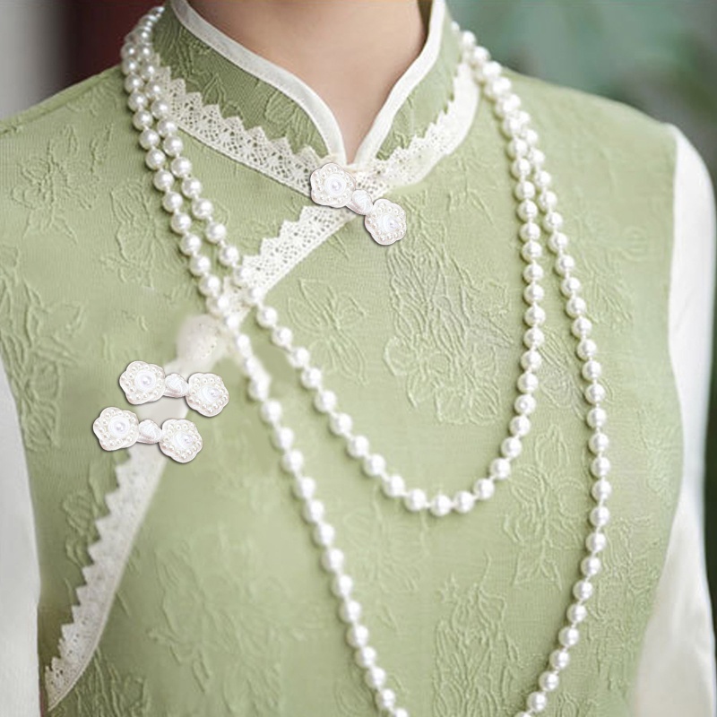 1 Cặp Nút Thắt Nút Áo Sườn Xám Đan Tay Phong Cách Trung Hoa Độc Đáo DIY