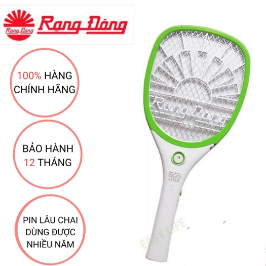 Vợt bắt muỗi Rạng Đông siêu bền, hàng Việt Nam chất lượng cao, có đèn led chiếu sáng
