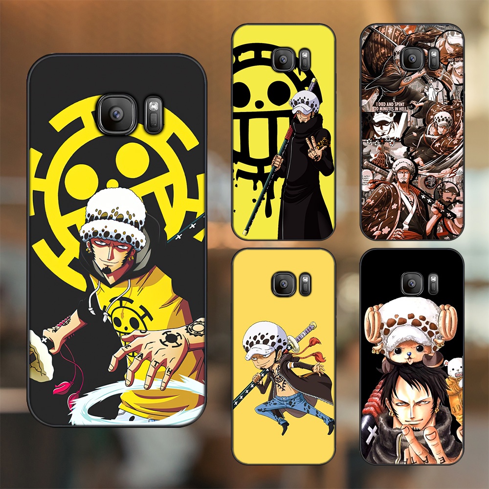 Ốp lưng Samsung S6, S6 Edge, S6 Edge Plus, S7, S7 Edge viền đen in hình Law One Piece