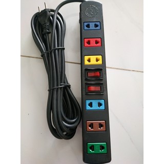 Ổ cắm điện Lioa 6 phích 2 công tắc