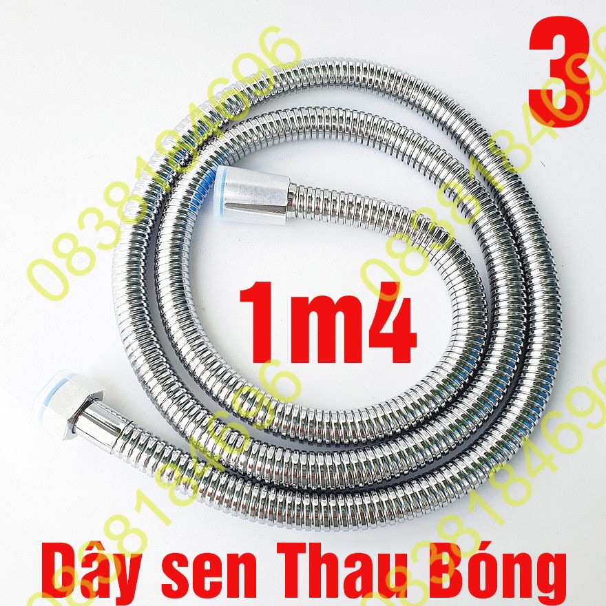 Dây nối mềm cho sen tắm với vỏ bằng inox sọi uốn lò xo loại dài 1.5m( 1m2 Dây xịt. 1m4 Dây sen Thực đo),NK07