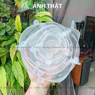 SET 6 MÀNG SILICON BỌC THỰC PHẨM - NẮP ĐẬY THỰC PHẨM