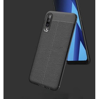 Ốp lưng Samsung Galaxy A50/ A50S Vân da Auto Focus ( Đen )