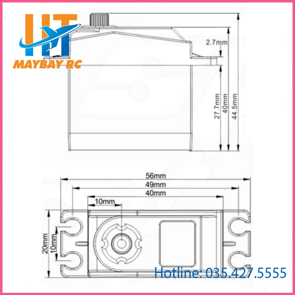 SPT5535LV-320 35KG Bánh răng kim loại mô-men xoắn lớn Servo kỹ thuật số cho robot RC