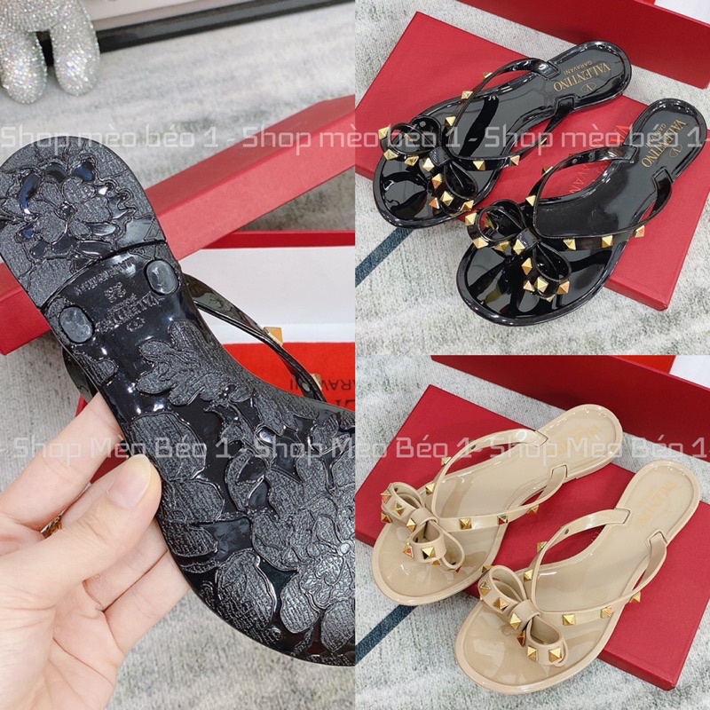 Dép nơ vltn kẹp xỏ ngón viền đinh fullbox