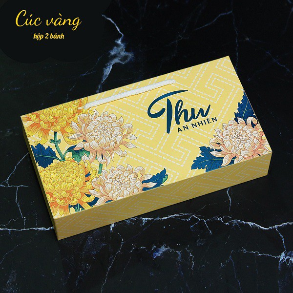 Mẫu hộp giấy đựng 2 bánh Trung thu cao cấp