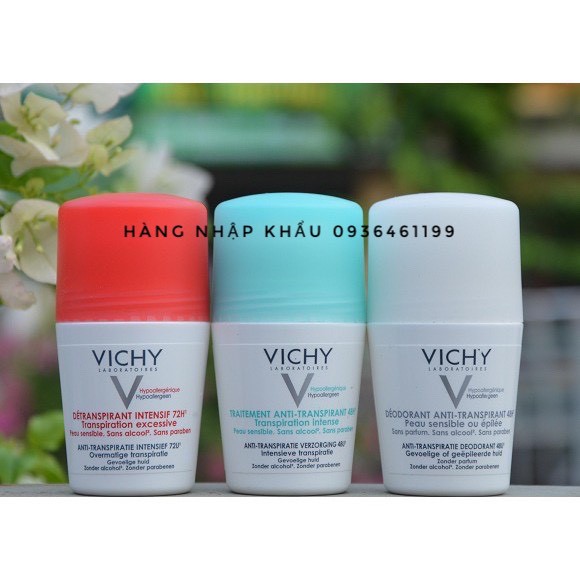 Lăn nách khử mùi và Diệt Khuẩn 72h Vichy-Pháp 50Ml nam nữ đều dùng được
