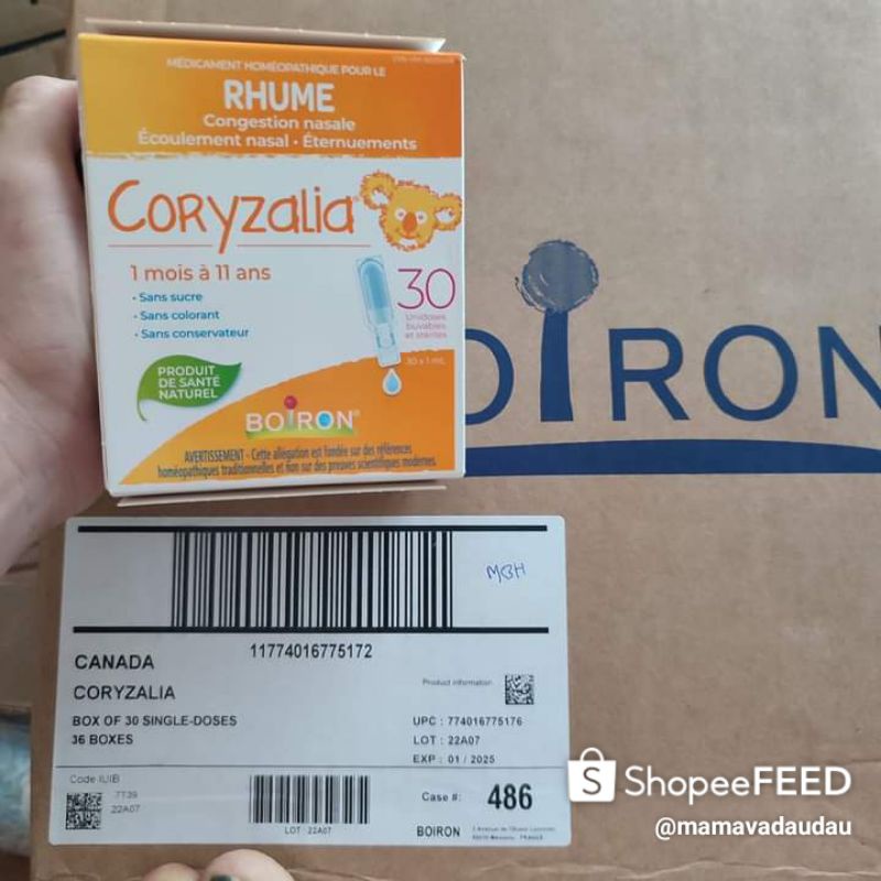 Muối vi lượng đồng căn CORYZALIA cho bé sổ mũi, chảy mũi,..