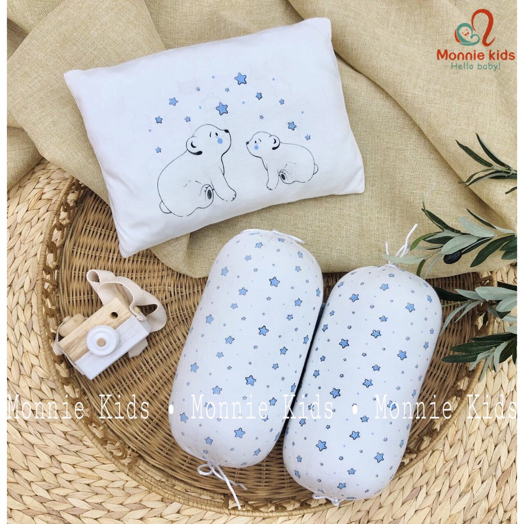 Chặn Bông MOMMA BABY 28x10cm (Tặng Kèm Gối 30x22cm)