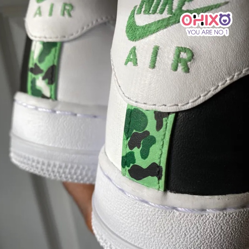 Giày Custom 𝐍𝐈𝐊𝐄 𝐀𝐈𝐑 𝐅𝐎𝐑𝐂𝐄 Thể Thao Nam Nữ Sneaker Hàn Quốc Chất Đẹp Đế Bằng OHIXO AFC05