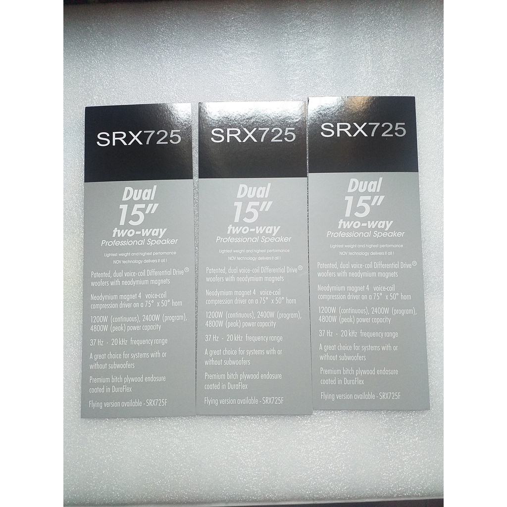 TEM LOA SRX 725 DECAL CÓ KEO DÍNH DÙNG ĐỂ DÁN MẶT THÙNG LOA , KÍCH THƯỚC 9 x 10CM - GIÁ 1 TEM