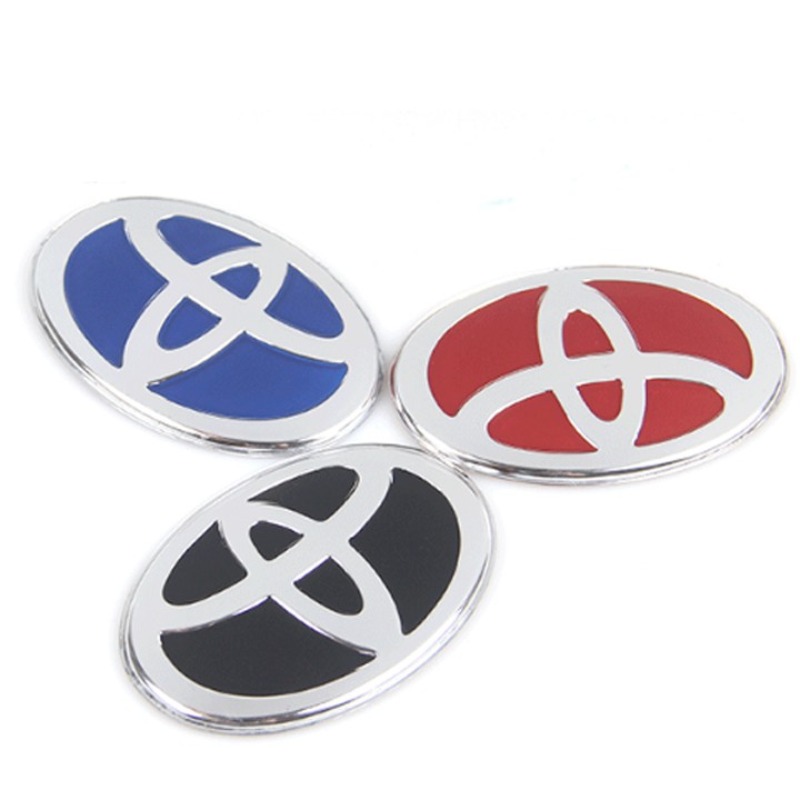 Logo Vô Lăng TOYOTA , logo gắn vô lăng xe, logo gắn vô lăng xe toyota kích thước 68*48mm ,logo dán vô lăng xe toyota đỏ