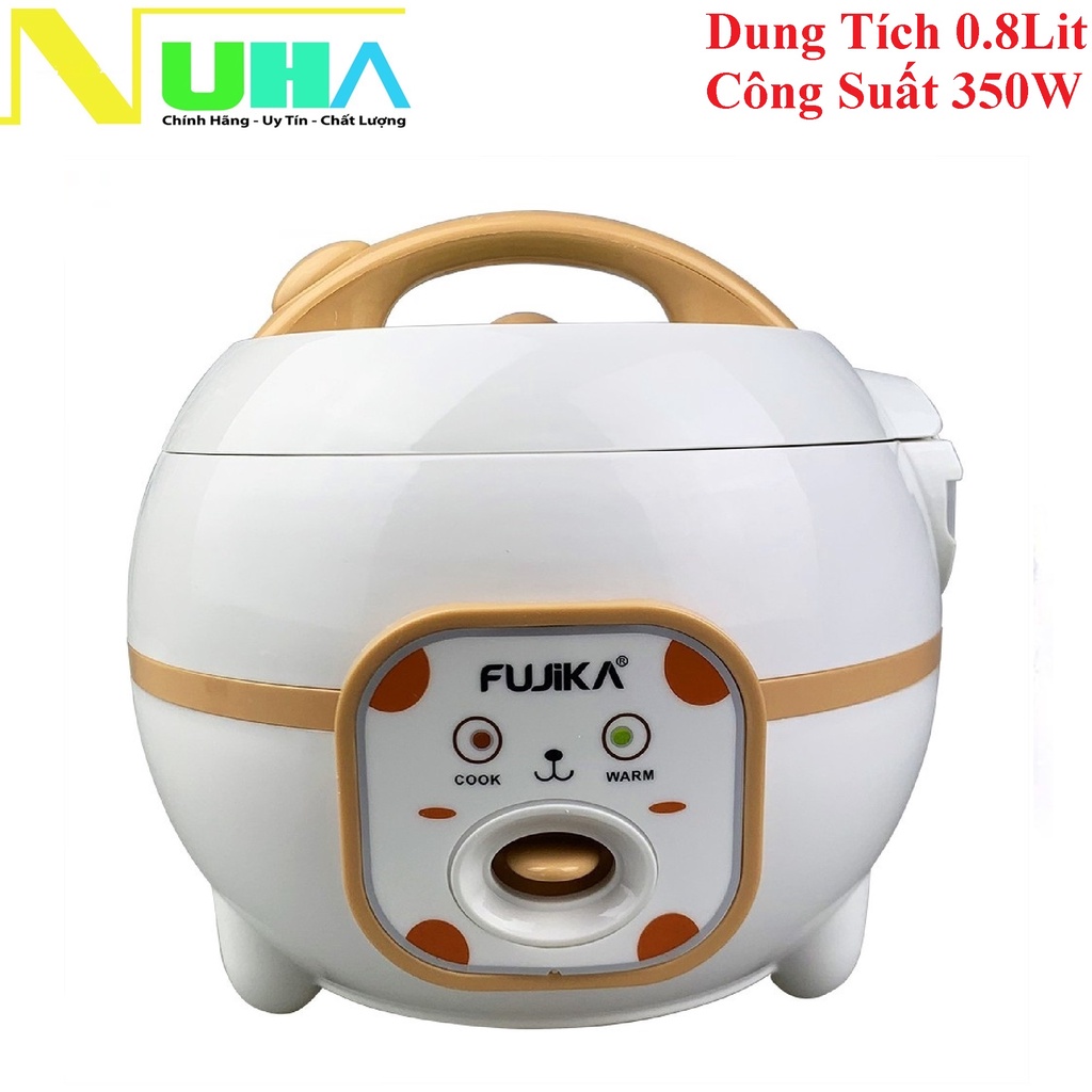 Nồi cơm điện mini 0.8L Fujika/ Ladomax có xửng hấp thích hợp cho sinh viên, gia đình 2 người, bảo hành 12 tháng