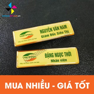 Bảng tên nhân viên in tên cố định