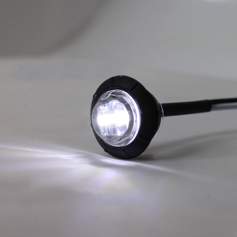 Set 2 Đèn LED Tròn Mini 3/4&quot; 3 Bóng Chống Thấm Nước Chuyên Dụng Cho Xe Tải