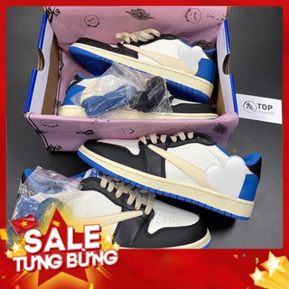 Giày sneaker jd low travis xanh giày thể thao nam nữ thấp cổ full phụ kiện